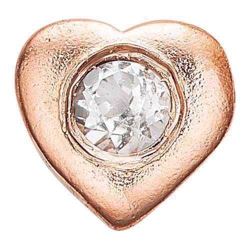 Christina Collect rosa gullbelagt 925 sterling sølv Topaz Heart Liten rosa gullbelagt hjerte med hvit topas, modell 603-R1